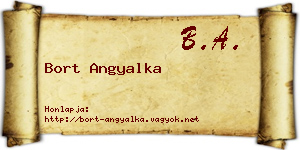 Bort Angyalka névjegykártya